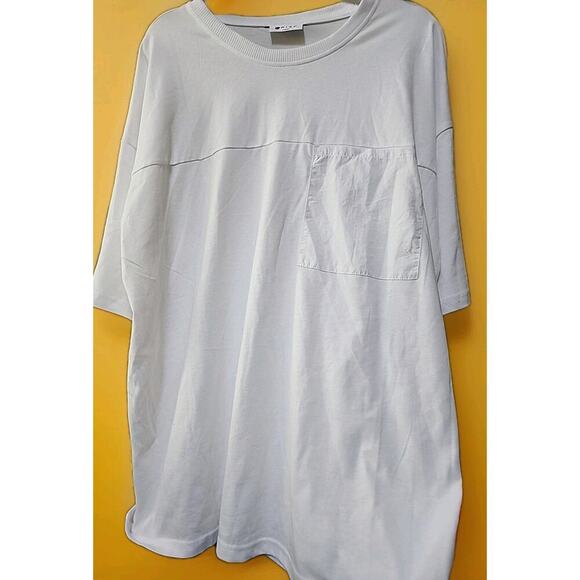 Oversized Fit Crisp White Shirt XL X-large New A129 Excellent Cotton Soft - Picture 1 of 7